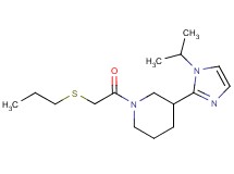 3-(1-isopropyl-1H-imidazol-2-yl)-1-[(propylthio)acetyl]piperidine