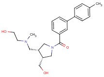 2-[({(3R*,4R*)-4-(hydroxymethyl)-1-[(4'-methylbiphenyl-3-yl)carbonyl]pyrrolidin-3-yl}methyl)(methyl)amino]ethanol