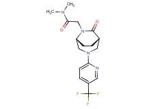 N,N-dimethyl-2-{(1S*,5R*)-7-oxo-3-[5-(trifluoromethyl)-2-pyridinyl]-3,6-diazabicyclo[3.2.2]non-6-yl}acetamide
