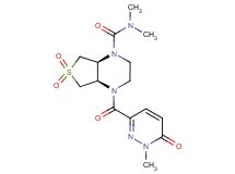 (4aR*,7aS*)-N,N-dimethyl-4-[(1-methyl-6-oxo-1,6-dihydro-3-pyridazinyl)carbonyl]hexahydrothieno[3,4-b]pyrazine-1(2H)-carboxamide 6,6-dioxide