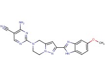 4-amino-2-[2-(5-methoxy-1H-benzimidazol-2-yl)-6,7-dihydropyrazolo[1,5-a]pyrazin-5(4H)-yl]pyrimidine-5-carbonitrile