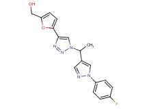 [5-(1-{1-[1-(4-fluorophenyl)-1H-pyrazol-4-yl]ethyl}-1H-1,2,3-triazol-4-yl)-2-furyl]methanol