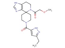 1'-[(3-ethyl-1H-pyrazol-5-yl)carbonyl]-5-(methoxyacetyl)-1,5,6,7-tetrahydrospiro[imidazo[4,5-c]pyridine-4,4'-piperidine]