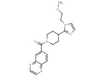 6-({4-[1-(2-methoxyethyl)-1H-imidazol-2-yl]-1-piperidinyl}carbonyl)quinoxaline