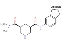 (3S,5R)-N'-(2,3-dihydro-1H-inden-5-yl)-N,N-dimethyl-3,5-piperidinedicarboxamide