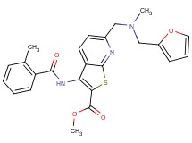 methyl 6-{[(2-furylmethyl)(methyl)amino]methyl}-3-[(2-methylbenzoyl)amino]thieno[2,3-b]pyridine-2-carboxylate
