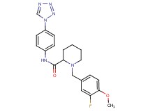 1-(3-fluoro-4-methoxybenzyl)-N-[4-(1H-tetrazol-1-yl)phenyl]-2-piperidinecarboxamide