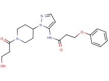 N-{1-[1-(3-hydroxypropanoyl)piperidin-4-yl]-1H-pyrazol-5-yl}-3-phenoxypropanamide