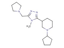 1-cyclopentyl-3-[4-methyl-5-(pyrrolidin-1-ylmethyl)-4H-1,2,4-triazol-3-yl]piperidine