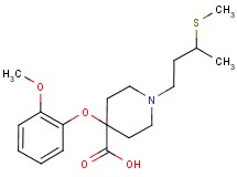 4-(2-methoxyphenoxy)-1-[3-(methylthio)butyl]piperidine-4-carboxylic acid