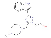 2-{3-(1H-indol-3-yl)-5-[(4-methyl-1,4-diazepan-1-yl)methyl]-1H-1,2,4-triazol-1-yl}ethanol