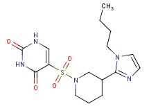 5-{[3-(1-butyl-1H-imidazol-2-yl)piperidin-1-yl]sulfonyl}pyrimidine-2,4(1H,3H)-dione