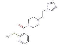 1-{[2-(methylthio)-3-pyridinyl]carbonyl}-4-[2-(1H-1,2,4-triazol-1-yl)ethyl]piperazine