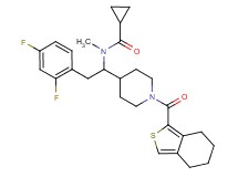 N-{2-(2,4-difluorophenyl)-1-[1-(4,5,6,7-tetrahydro-2-benzothien-1-ylcarbonyl)-4-piperidinyl]ethyl}-N-methylcyclopropanecarboxamide