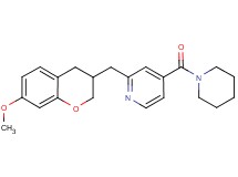 2-[(7-methoxy-3,4-dihydro-2H-chromen-3-yl)methyl]-4-(piperidin-1-ylcarbonyl)pyridine