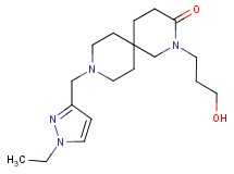 9-[(1-ethyl-1H-pyrazol-3-yl)methyl]-2-(3-hydroxypropyl)-2,9-diazaspiro[5.5]undecan-3-one