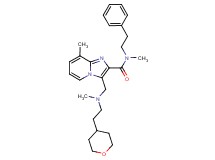 N,8-dimethyl-3-({methyl[2-(tetrahydro-2H-pyran-4-yl)ethyl]amino}methyl)-N-(2-phenylethyl)imidazo[1,2-a]pyridine-2-carboxamide