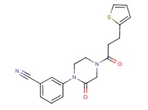 3-{2-oxo-4-[3-(2-thienyl)propanoyl]-1-piperazinyl}benzonitrile