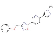 2-(1-methyl-1H-pyrazol-4-yl)-5-[3-(phenoxymethyl)-1,2,4-oxadiazol-5-yl]pyridine