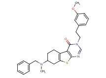 7-[benzyl(methyl)amino]-3-[2-(3-methoxyphenyl)ethyl]-5,6,7,8-tetrahydro[1]benzothieno[2,3-d]pyrimidin-4(3H)-one