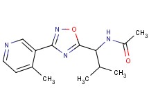 N-{2-methyl-1-[3-(4-methyl-3-pyridinyl)-1,2,4-oxadiazol-5-yl]propyl}acetamide