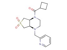 (4aR*,7aS*)-1-(cyclobutylcarbonyl)-4-(2-pyridinylmethyl)octahydrothieno[3,4-b]pyrazine 6,6-dioxide