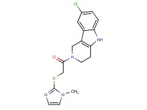 8-chloro-2-{[(1-methyl-1H-imidazol-2-yl)thio]acetyl}-2,3,4,5-tetrahydro-1H-pyrido[4,3-b]indole