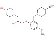 1-{2-[2-hydroxy-3-(4-hydroxypiperidin-1-yl)propoxy]-5-methoxybenzyl}piperidine-4-carbonitrile
