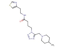 4-{5-[(4-methyl-1-piperidinyl)methyl]-1H-tetrazol-1-yl}-N-[2-(1,3-thiazol-4-yl)ethyl]butanamide