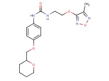 N-{2-[(4-methyl-1,2,5-oxadiazol-3-yl)oxy]ethyl}-N'-[4-(tetrahydro-2H-pyran-2-ylmethoxy)phenyl]urea