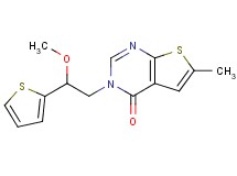 3-[2-methoxy-2-(2-thienyl)ethyl]-6-methylthieno[2,3-d]pyrimidin-4(3H)-one