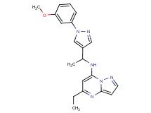 5-ethyl-N-{1-[1-(3-methoxyphenyl)-1H-pyrazol-4-yl]ethyl}pyrazolo[1,5-a]pyrimidin-7-amine