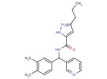 N-[(3,4-dimethylphenyl)(3-pyridinyl)methyl]-3-propyl-1H-pyrazole-5-carboxamide