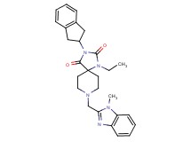 3-(2,3-dihydro-1H-inden-2-yl)-1-ethyl-8-[(1-methyl-1H-benzimidazol-2-yl)methyl]-1,3,8-triazaspiro[4.5]decane-2,4-dione