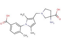 3-amino-1-{[1-(5-carboxy-2-methylphenyl)-2,5-dimethyl-1H-pyrrol-3-yl]methyl}pyrrolidine-3-carboxylic acid