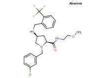 (4S)-1-(3-chlorobenzyl)-N-(2-methoxyethyl)-4-{[2-(trifluoromethyl)benzyl]amino}-L-prolinamide