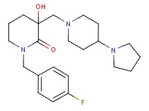 1-(4-fluorobenzyl)-3-hydroxy-3-{[4-(1-pyrrolidinyl)-1-piperidinyl]methyl}-2-piperidinone