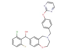 (2-chloro-6-fluorophenyl){4-[4-(2-pyrimidinyloxy)benzyl]-2,3,4,5-tetrahydro-1,4-benzoxazepin-7-yl}methanol