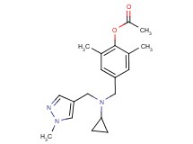 4-({cyclopropyl[(1-methyl-1H-pyrazol-4-yl)methyl]amino}methyl)-2,6-dimethylphenyl acetate