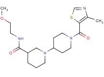 N-(2-methoxyethyl)-1'-[(4-methyl-1,3-thiazol-5-yl)carbonyl]-1,4'-bipiperidine-3-carboxamide