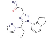 2-{1-(2,3-dihydro-1H-inden-4-yl)-5-[1-(1H-pyrazol-1-yl)propyl]-1H-1,2,4-triazol-3-yl}acetamide