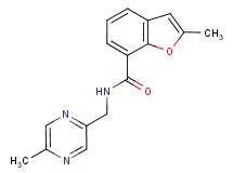 2-methyl-N-[(5-methyl-2-pyrazinyl)methyl]-1-benzofuran-7-carboxamide