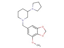 1-[(7-methoxy-1,3-benzodioxol-5-yl)methyl]-3-(1-pyrrolidinyl)piperidine