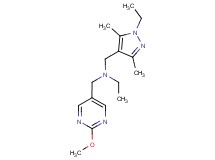 N-[(1-ethyl-3,5-dimethyl-1H-pyrazol-4-yl)methyl]-N-[(2-methoxypyrimidin-5-yl)methyl]ethanamine