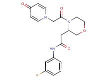 N-(3-fluorophenyl)-2-{4-[(4-oxo-1(4H)-pyridinyl)acetyl]-3-morpholinyl}acetamide