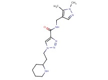 N-[(1,5-dimethyl-1H-pyrazol-4-yl)methyl]-1-(2-piperidin-2-ylethyl)-1H-1,2,3-triazole-4-carboxamide