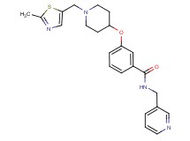 3-({1-[(2-methyl-1,3-thiazol-5-yl)methyl]-4-piperidinyl}oxy)-N-(3-pyridinylmethyl)benzamide