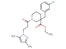 ethyl 3-(3-chlorobenzyl)-1-[3-(3,5-dimethyl-1H-pyrazol-1-yl)propanoyl]-3-piperidinecarboxylate