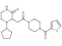 4-cyclopentyl-3-{2-oxo-2-[4-(2-thienylcarbonyl)-1-piperazinyl]ethyl}-2-piperazinone