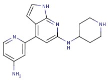 4-(4-amino-2-pyridinyl)-N-4-piperidinyl-1H-pyrrolo[2,3-b]pyridin-6-amine dihydrochloride
